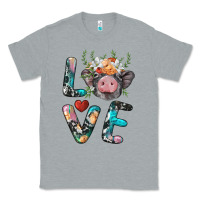 Heather Grey pig love Classic Tee - BarkalooDesign