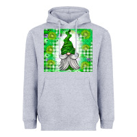 Heather Grey St. Patricks Day Gnome Heavyweight Hoodie - CowhideDigitalArt
