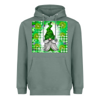 Sage St. Patricks Day Gnome Heavyweight Hoodie - CowhideDigitalArt