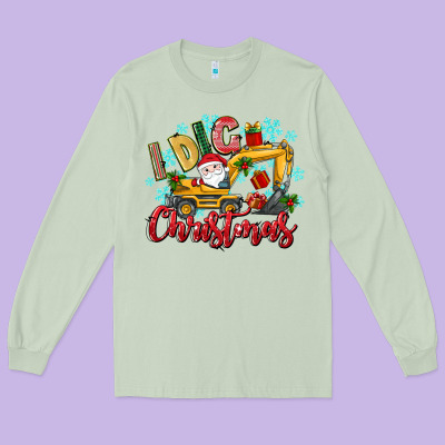 I Dig Christmas Long Sleeve Tee Designed By Texasbilliewilder