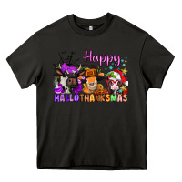 Asphalt happy hallothanksmas cows  nancy Heavy Core Tee - NancyCooperArtShop