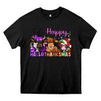 Black happy hallothanksmas cows  nancy Heavy Core Tee - NancyCooperArtShop