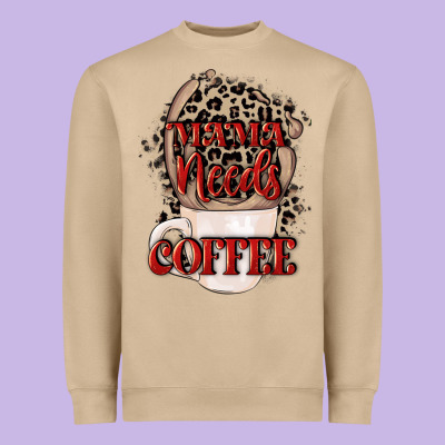 Mama Needs Coffee Mother's Day Heavyweight Sweatshirt Designed By Cowgirlartshop