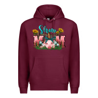Burgundy Show mom pig Mother's Day Premium Hoodie - FaDigitalArtStudio