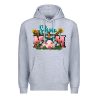 Heather Grey Show mom pig Mother's Day Premium Hoodie - FaDigitalArtStudio