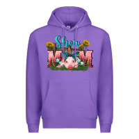 Purple Show mom pig Mother's Day Premium Hoodie - FaDigitalArtStudio