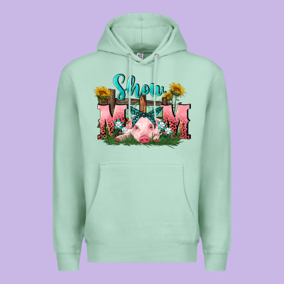 Show Mom Pig Mother's Day Premium Hoodie Designed By Fadigitalartstudio