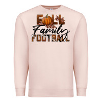 Pale Pink Fall Family Football Premium Sweatshirt - LillyAllenDesigns