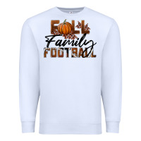 White Fall Family Football Premium Sweatshirt - LillyAllenDesigns