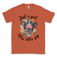 Copper just a girl who loves pigs floral wreath Classic Tee - BarkalooDesign