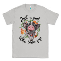Moon Dust just a girl who loves pigs floral wreath Classic Tee - BarkalooDesign