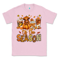 Bubblegum Pink Tis' the season Fall Heifer coffee cups Classic Tee - RanaPortraitStore