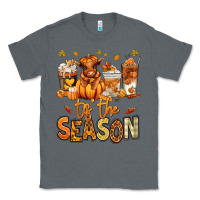 Charcoal Heather Tis' the season Fall Heifer coffee cups Classic Tee - RanaPortraitStore
