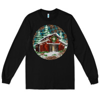 Black Barn Christmas Long Sleeve Tee - RanaPortraitStore