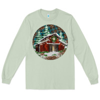 Matcha Barn Christmas Long Sleeve Tee - RanaPortraitStore