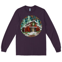 Plum Barn Christmas Long Sleeve Tee - RanaPortraitStore