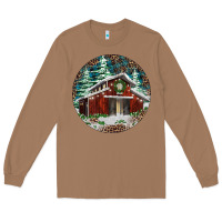 Toasted Coconut Barn Christmas Long Sleeve Tee - RanaPortraitStore
