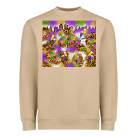 Mushroom Mardi Gras with king cake tumbler Heavyweight Sweatshirt - HowdyJamesFarm