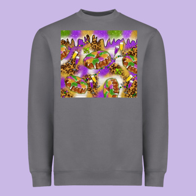Mardi Gras With King Cake Tumbler Heavyweight Sweatshirt Designed By Howdyjamesfarm