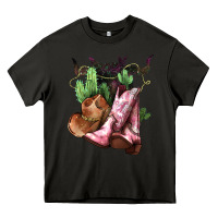 Asphalt cowgirl boots hat horns cactus Heavy Core Tee - NancyCooperArtShop