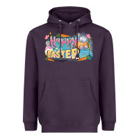 Plum Happy Easter Heavyweight Hoodie - LillyAllenDesigns