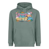 Sage Happy Easter Heavyweight Hoodie - LillyAllenDesigns