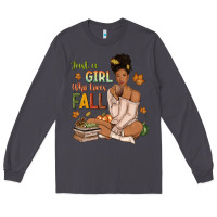 Smoke Just a girl who loves Fall afro woman Long Sleeve Tee - NancyCooperArtShop