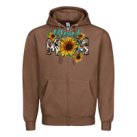 Chestnut Blessed mom Mother's Day Zipper Hoodie - FaDigitalArtStudio