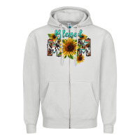 Dove Grey Blessed mom Mother's Day Zipper Hoodie - FaDigitalArtStudio