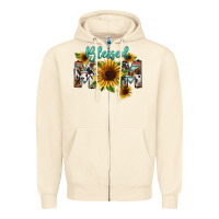 Sandshell Blessed mom Mother's Day Zipper Hoodie - FaDigitalArtStudio
