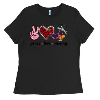Black peace love nursing Ladies Tee - Jasminsmagicworld