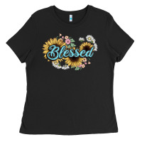 Black blessed Ladies Tee - NancyCooperArtShop