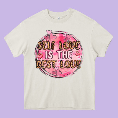 Self Love Is The Best Love Heavy Core Tee Designed By Maliassmallbusiness