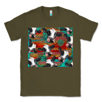 Army Green holstein cows with gemstone Classic Tee - BarkalooDesign