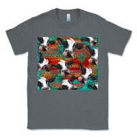 Charcoal Heather holstein cows with gemstone Classic Tee - BarkalooDesign