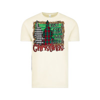 Womens Just A Girl Who Loves Christmas Funny Vintage Tee | Teevron