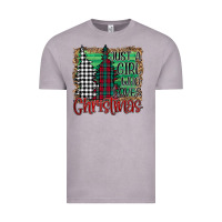 Vintage Zinc Womens Just a Girl Who Loves Christmas Funny Vintage Tee - Bettercallsaul