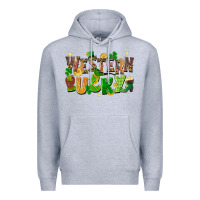 Heather Grey western lucky St. Patricks Day Premium Hoodie - FaDigitalArtStudio