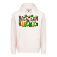 Pale Pink western lucky St. Patricks Day Premium Hoodie - FaDigitalArtStudio