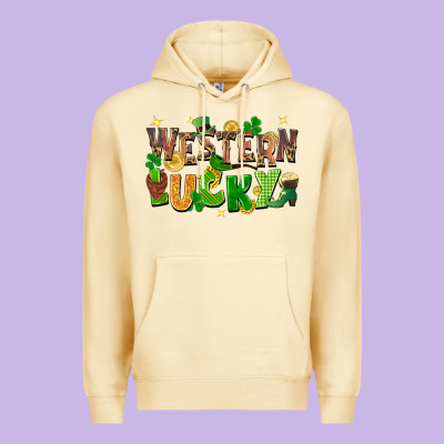 Western Lucky St. Patricks Day Premium Hoodie Designed By Fadigitalartstudio