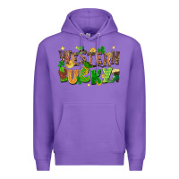 Purple western lucky St. Patricks Day Premium Hoodie - FaDigitalArtStudio