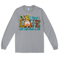 Heather Grey I think i love Fall most of all Long Sleeve Tee - NancyCooperArtShop