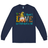 Navy I think i love Fall most of all Long Sleeve Tee - NancyCooperArtShop