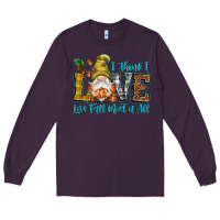Plum I think i love Fall most of all Long Sleeve Tee - NancyCooperArtShop