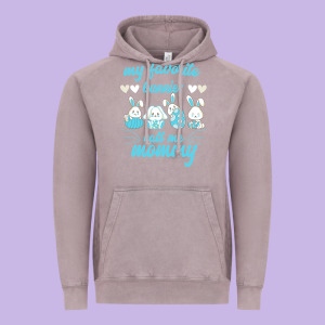 My Favorite Bunnies Call Me Mommy Vintage Hoodie Designed By Bettercallsaul
