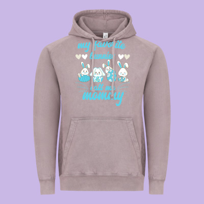 My Favorite Bunnies Call Me Mommy Vintage Hoodie Designed By Bettercallsaul