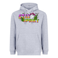 Heather Grey Stay Spooky Heavyweight Hoodie - CowhideDigitalArt