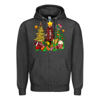 Charcoal Heather christmas with american football trees bbs Zipper Hoodie - BundleAndBundleShop