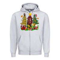 Heather Grey christmas with american football trees bbs Zipper Hoodie - BundleAndBundleShop