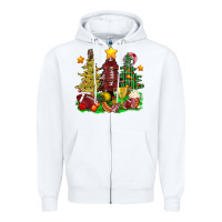 White christmas with american football trees bbs Zipper Hoodie - BundleAndBundleShop